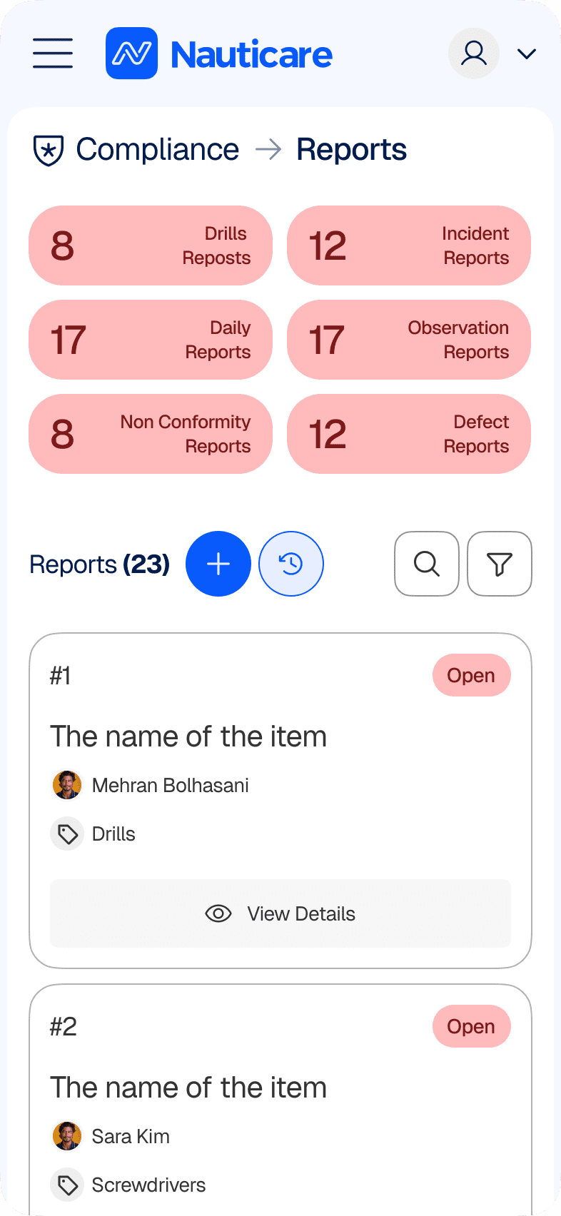 Nauticare Dashboard